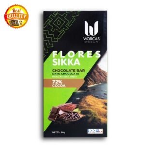 Worcas Chocolate Flores Sikka Bar Dark沃卡斯巧克力花西卡黑巧条90克