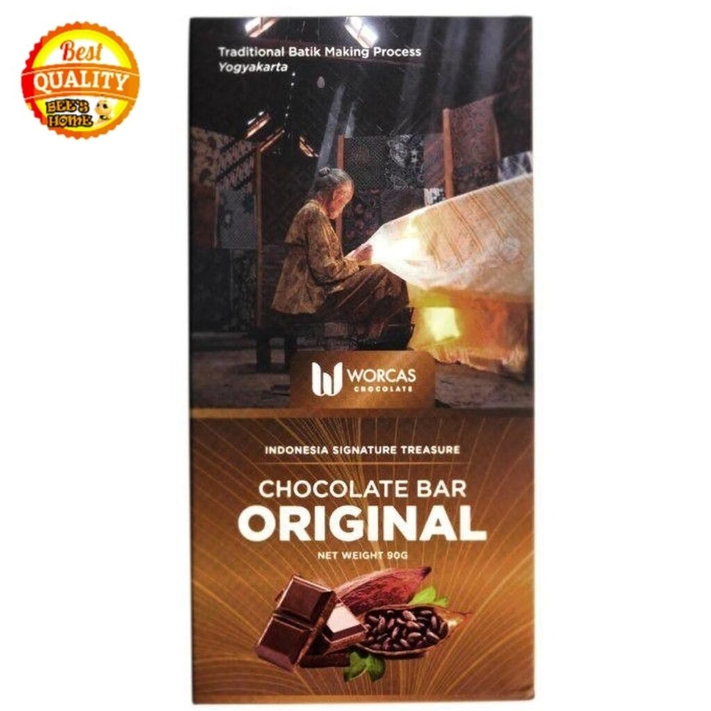Worcas Chocolate Bar Dark Original cokelat沃卡斯黑巧克力棒 原味巧克力.90克