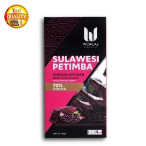Worcas Chocolate Sulawesi Petimba Bar Dark沃卡斯巧克力苏拉威西佩蒂姆巴黑巧克力棒90克