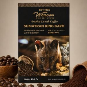 WORCAS咖啡猫屎苏米特兰国王加约100克经典盒装印度尼西亚-精品(Bean/Ground)