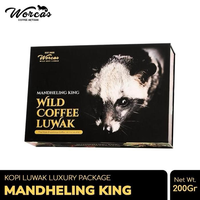 WORCAS猫屎咖啡曼特宁国王豪华包装200克-印度尼西亚-精品(Bean/Ground)