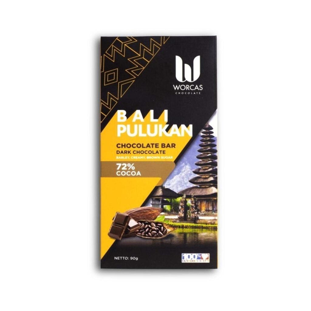 Worcas Chocolate Bar Dark Bali 沃卡斯巧克力棒黑色巴厘岛精选90克
